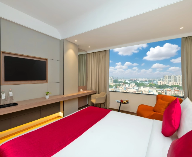 Book Deluxe Room – Best hotel rooms in Zirakpur Chandigarh for a relaxing stay Deluxe Room at Orchid Hotel Chandigarh Zirakpur – spacious and affordable hotel rooms in Zirakpur Chandigarh for family and business stay