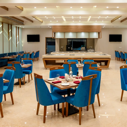 Gourmet Dining at Orchid Hotel Jamnagar Pure Veg Gourmet Dining Area at Orchid Hotel Jamnagar