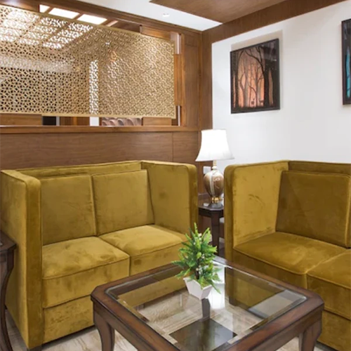 Hotel Near Solang Valley – Book Hotel with Pool & Mountain View Scenic poolside view at boutique hotel in Manali near Solang Valley