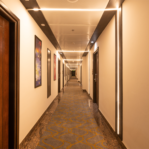 Shimla hotel – Reserve luxury hotel rooms at The Orchid Hotel corridor at The Orchid Hotel Shimla | Book rooms in Shimla with valley views