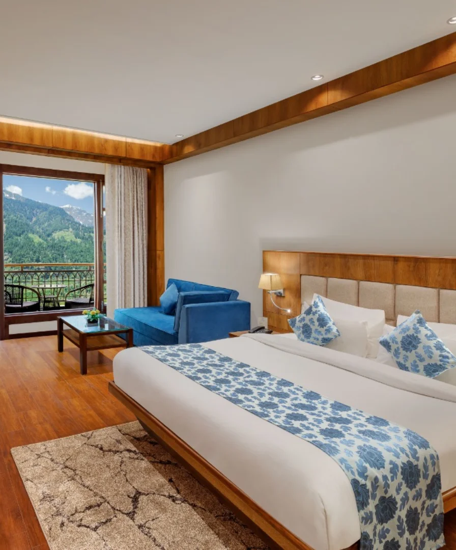 Romantic Stay – Premier Room with Balcony at Orchid Hotel Manali Premier Valley View Room with Balcony at Hotel in Manali for Couples