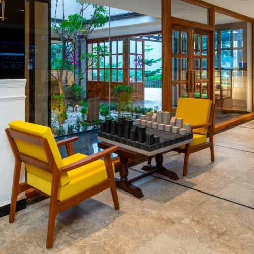 Reserve your table or stay at Orchid Rishivan, top Rishikesh resort with fine dining Fine dining restaurant at Orchid Rishivan Resort, best hotel in Rishikesh