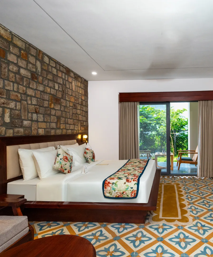 Book Pushp Vatika Suite – Luxury Valley View Hotel Room in Rishikesh Near Byasi Pushp Vatika Luxury Valley-View Room with Private Garden at The Orchid Rishivan, Rishikesh