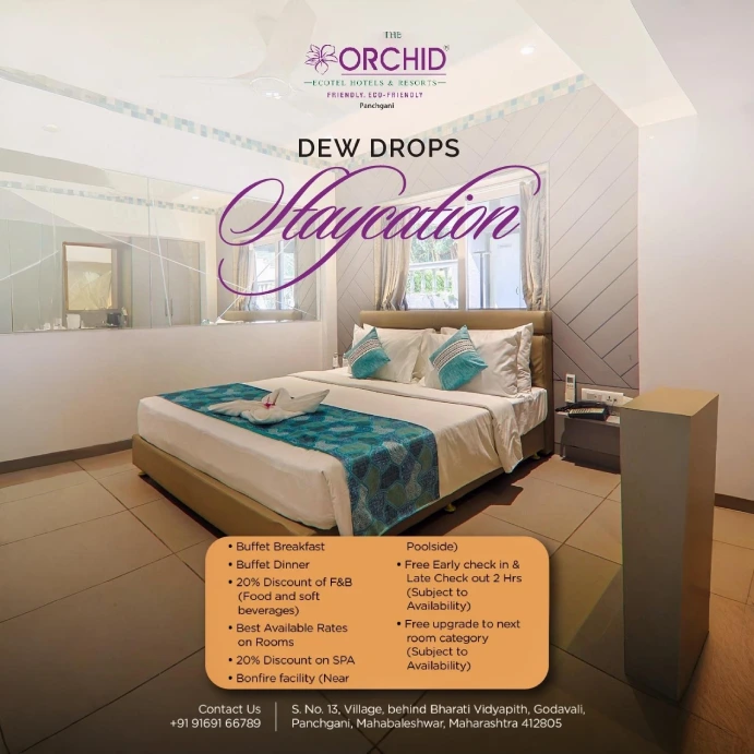 Dew Drops Staycation – Orchid Panchgani Dew Drops Staycation Offer at The Orchid Panchgani